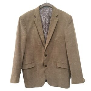 Madison Men's Brown Blazer Two Button Pockets Paisley Lining Sports Coat Fall